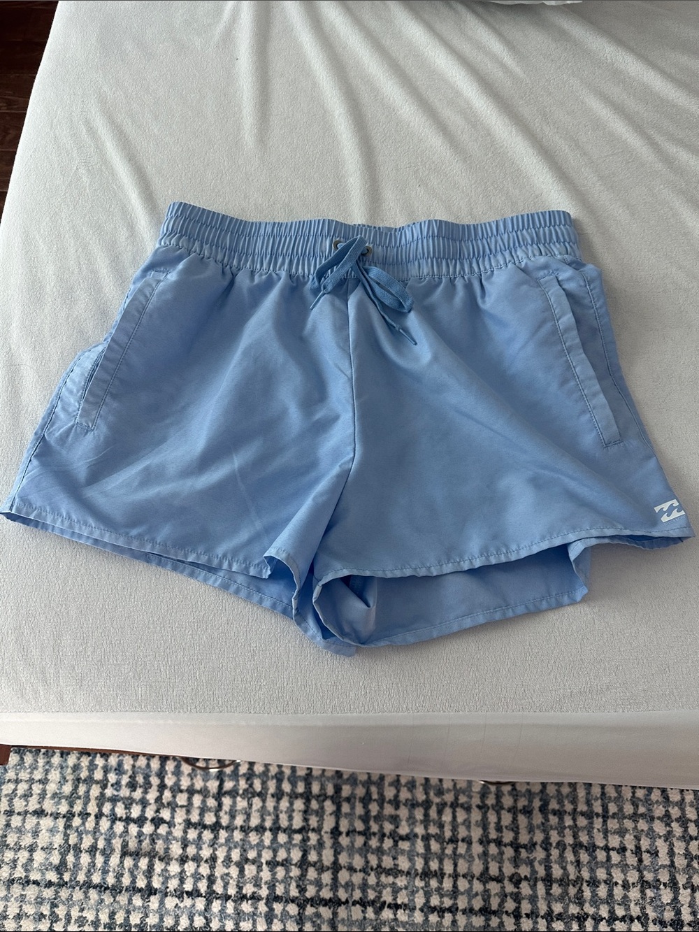 Billabong Light Blue Drawstring Women's Shorts